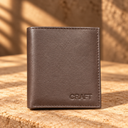 CRAFT CC38 brown leather wallet — closed exterior